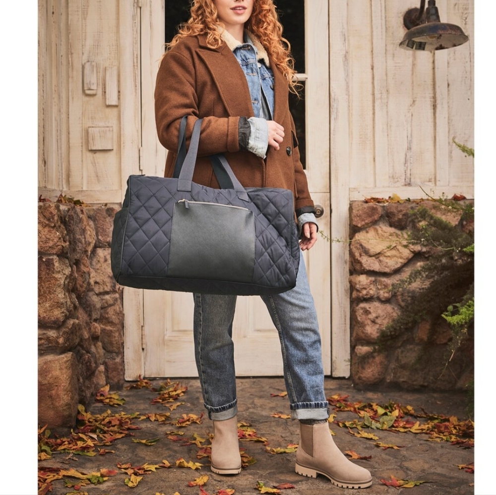 Bag😺DSW Quilted Weekender Bag in Navy